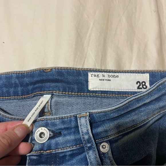 Rag & Bone Medium Wash Nina High Rise Skinny Jeans W28L29 - Picture 6 of 10